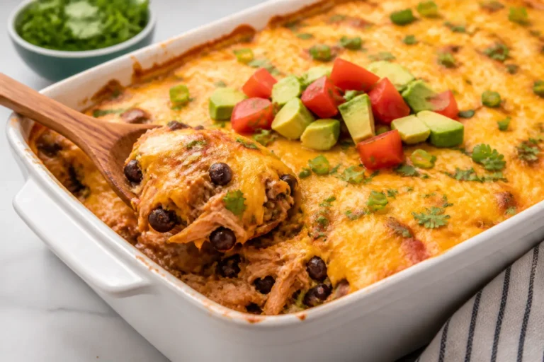 Healthy Chicken Enchilada Casserole – Comforting, Light, and Flavor-Packed