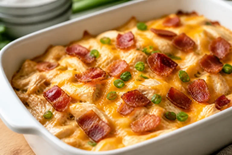 Low Carb Crack Chicken Bacon Casserole – Creamy, Cheesy, and Weeknight Easy