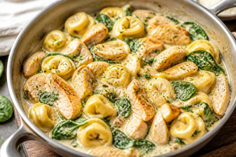 Creamy Chicken Spinach Tortellini Skillet – A Comforting One-Pan Dinner