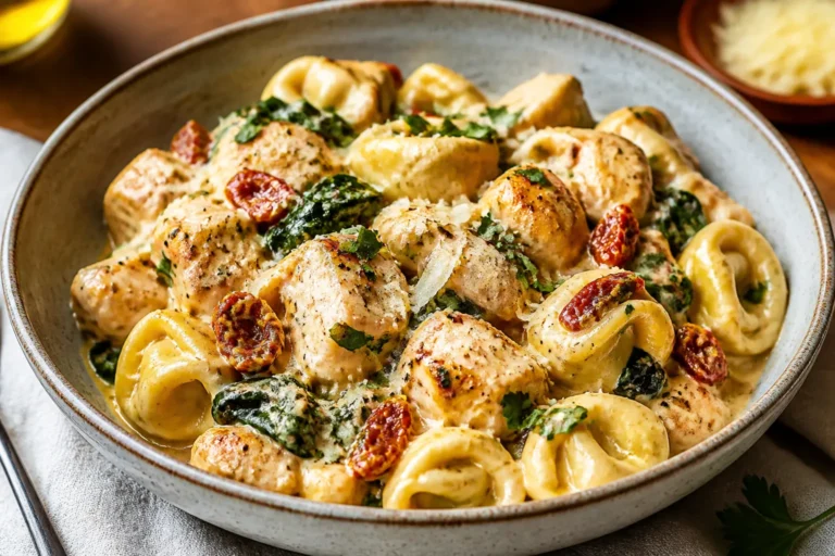 High Protein Tuscan Chicken Tortellini – Creamy, Satisfying, and Weeknight-Friendly