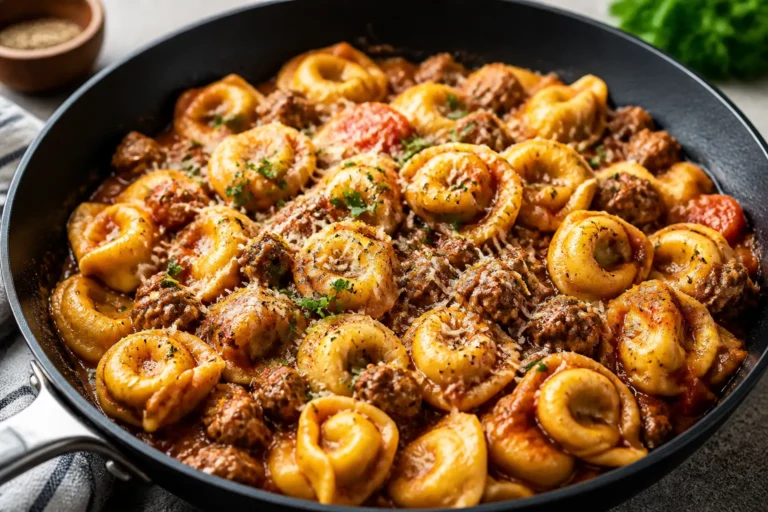 High Protein Beef Tortellini Skillet – A Fast, Hearty One-Pan Dinner