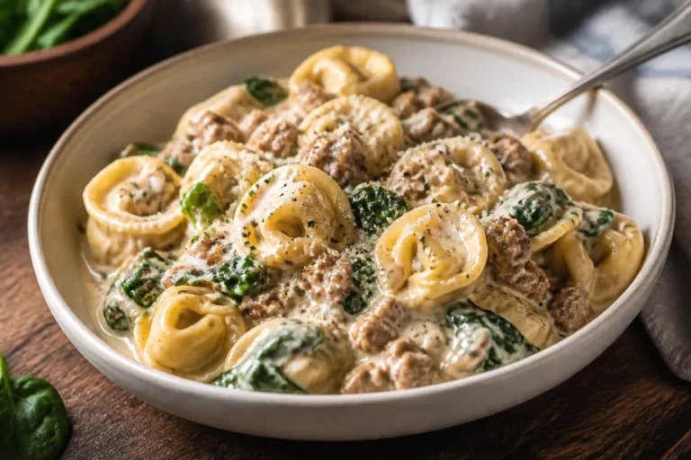 Creamy Beef and Spinach Tortellini – A Cozy, One-Pan Comfort Meal