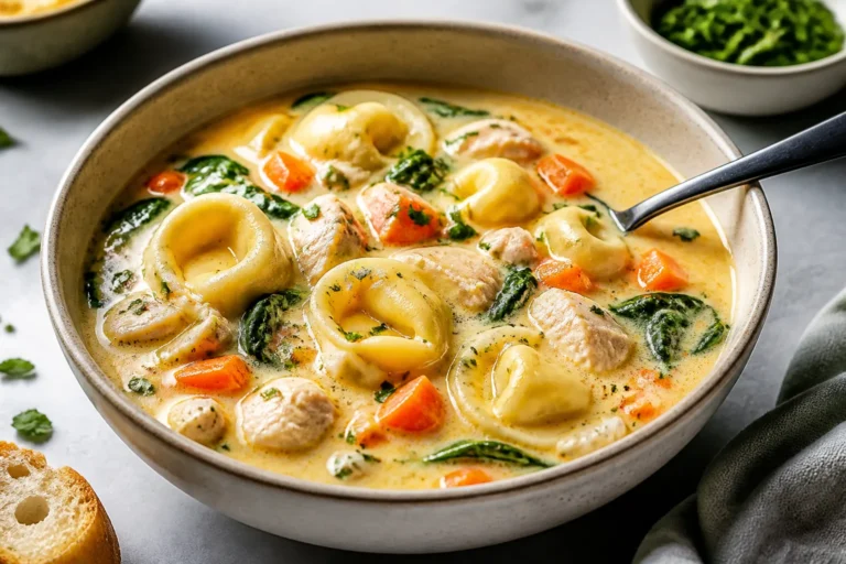 High Protein Chicken Tortellini Soup – Comforting, Hearty, and Satisfying