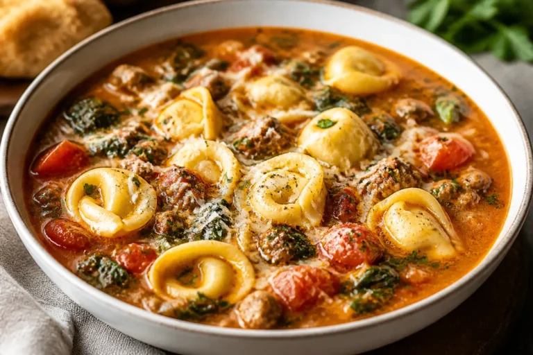 Italian Sausage Tortellini Soup – Cozy, Hearty, and Ready Fast