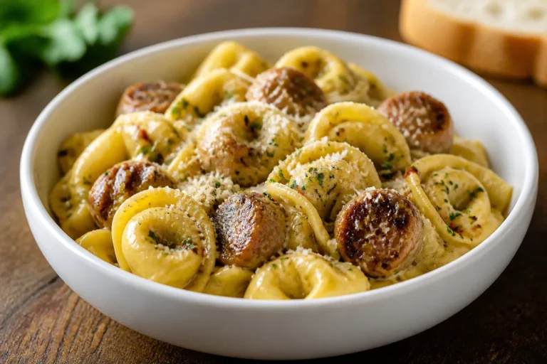 Garlic Parmesan Sausage Tortellini – Creamy, Comforting, and Weeknight-Friendly