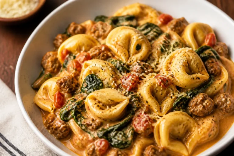 Tuscan Sausage Tortellini – Creamy, Comforting, and Weeknight-Friendly