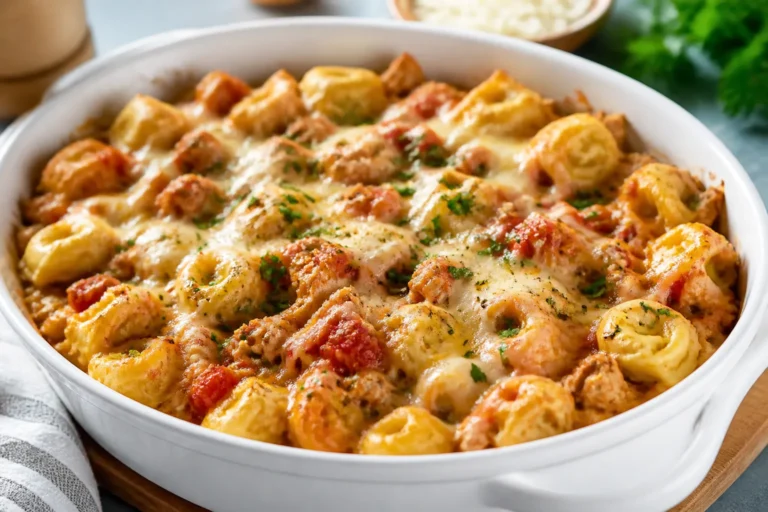 High Protein Ground Chicken Tortellini Casserole – Cozy, Satisfying, and Weeknight-Friendly