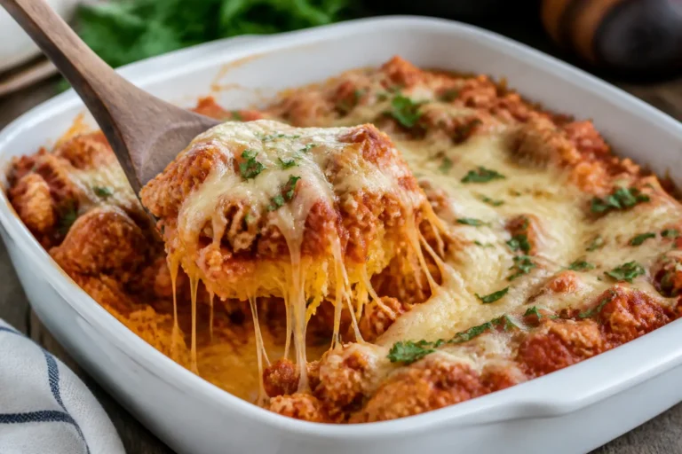 Ground Turkey Marinara Spaghetti Squash Bake – A Cozy, Lighter Weeknight Dinner