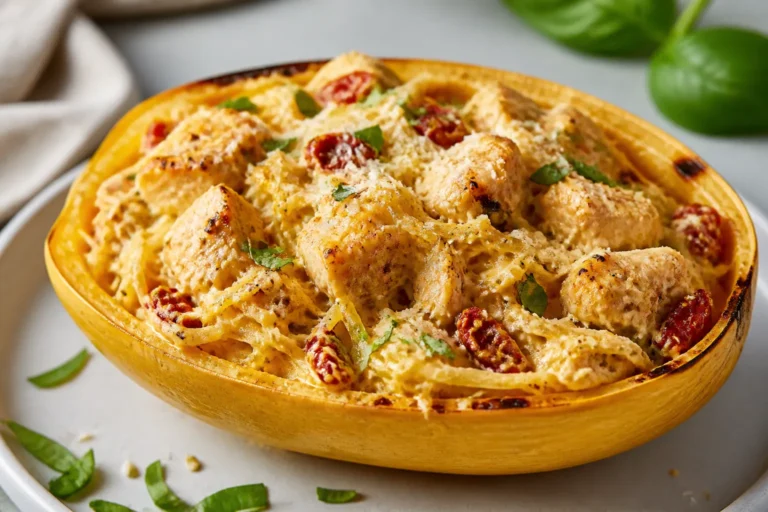 Marry Me Chicken Spaghetti Squash – Creamy, Cozy, and Weeknight-Friendly