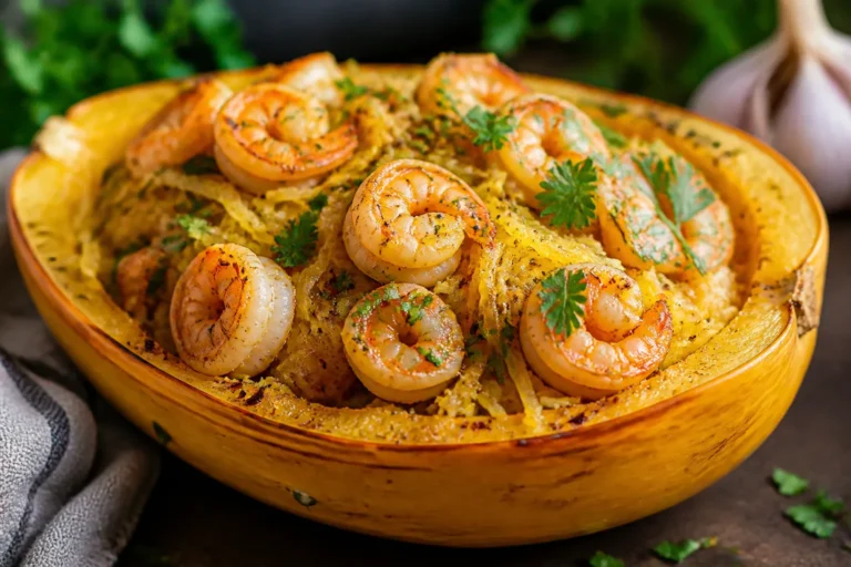 Garlic Butter Shrimp Spaghetti Squash – A Light, Flavor-Packed Weeknight Dinner