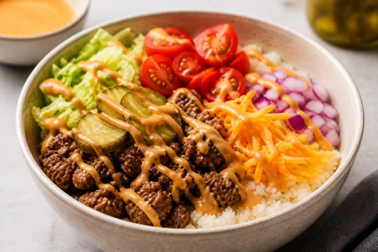 Smash Burger Protein Bowls – A Flavor-Packed, Low-Carb Meal