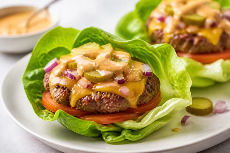 High Protein Burger Lettuce Wraps – Juicy, Fresh, and Satisfying