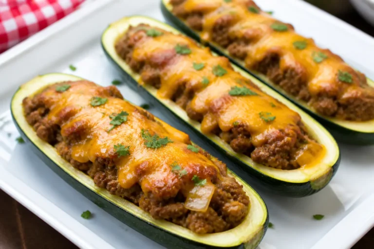 Low Carb Cheeseburger Stuffed Zucchini Boats – A Satisfying Weeknight Favorite