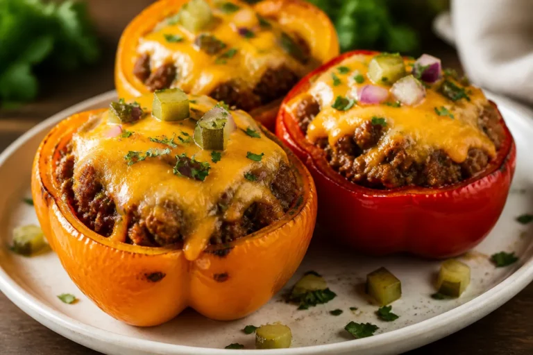 High Protein Cheeseburger Stuffed Peppers – A Flavor-Packed, Meal-Prep Friendly Classic