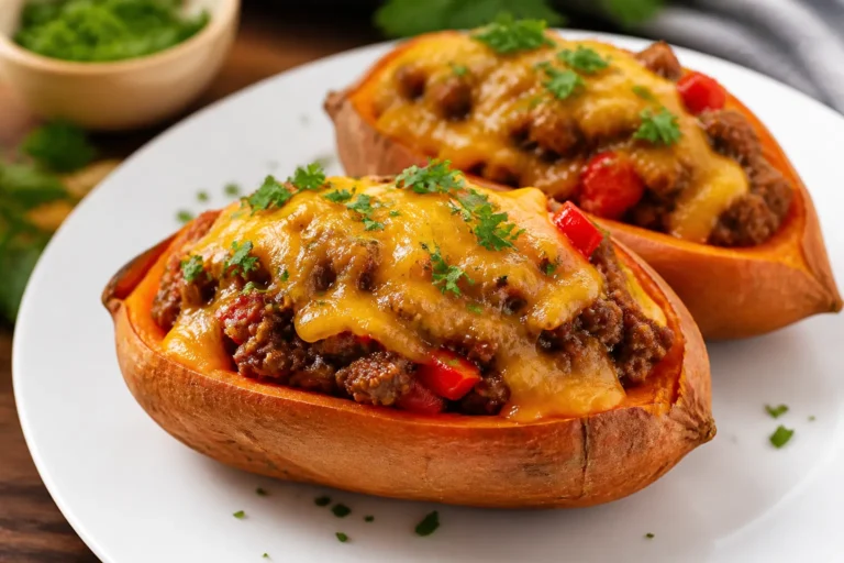 High Protein Hamburger Stuffed Sweet Potatoes – A Hearty, Balanced Weeknight Meal