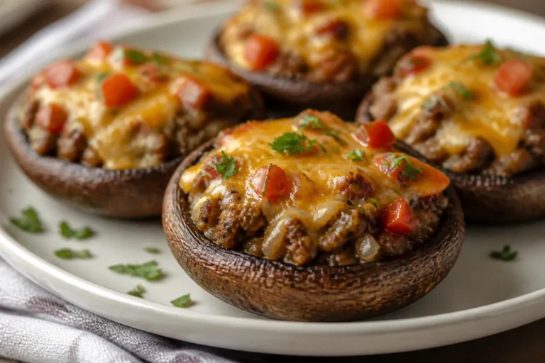 Healthy Hamburger Stuffed Portobello Mushrooms – A Satisfying, Low-Carb Dinner