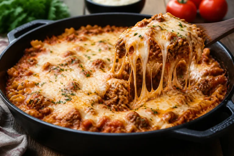 High Protein Hamburger Lasagna Skillet – A Fast, Hearty One-Pan Dinner