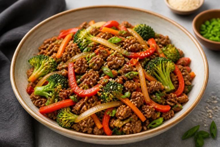 Healthy Ground Beef Stir Fry – A Quick, Flavor-Packed Weeknight Dinner