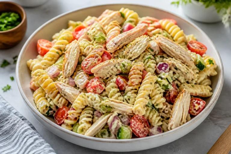 High Protein Rotisserie Chicken Pasta Salad – Easy, Satisfying, and Meal-Prep Friendly