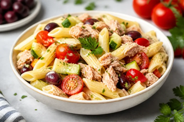 Mediterranean Tuna Pasta Salad – Bright, Hearty, and Ready in Minutes