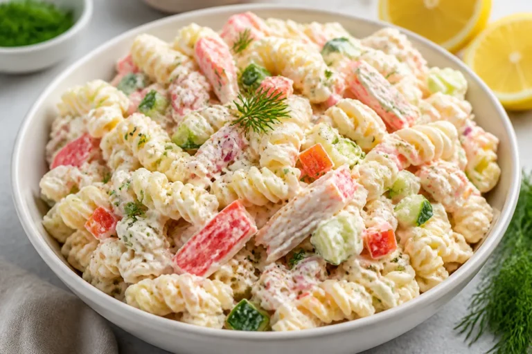 High Protein Crab Pasta Salad – Bright, Creamy, and Satisfying