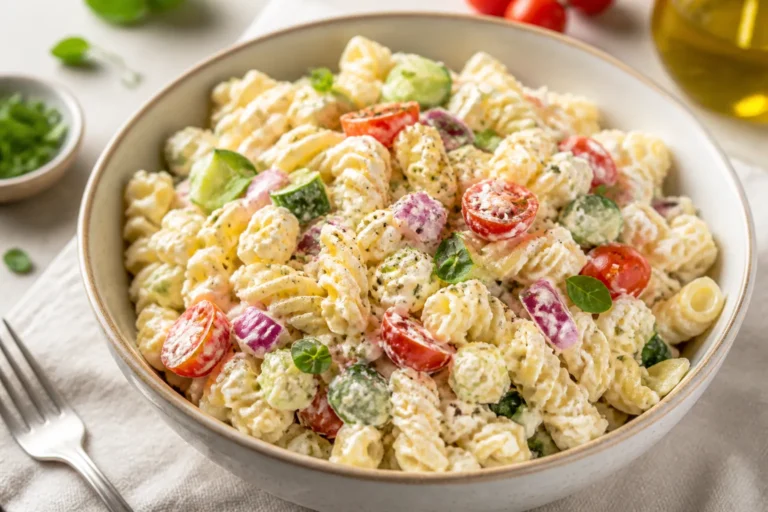 High Protein Creamy Cottage Cheese Pasta Salad – Easy, Satisfying, and Fresh