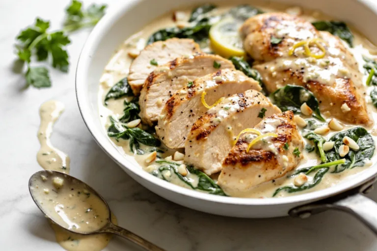 High Protein Creamy Garlic Chicken