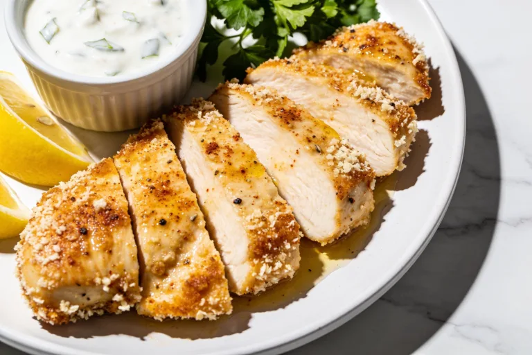 High Protein Garlic Parmesan Chicken