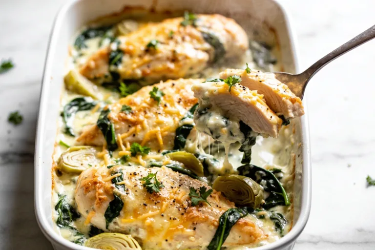 High Protein Spinach Artichoke Chicken