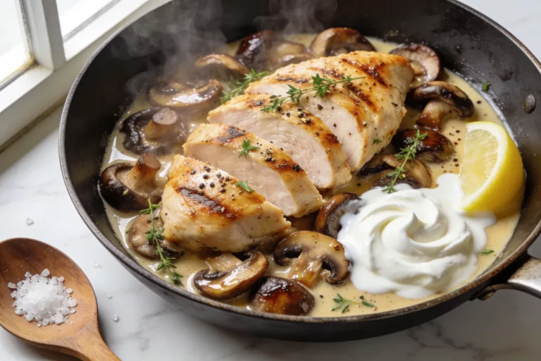 High Protein Mushroom Chicken