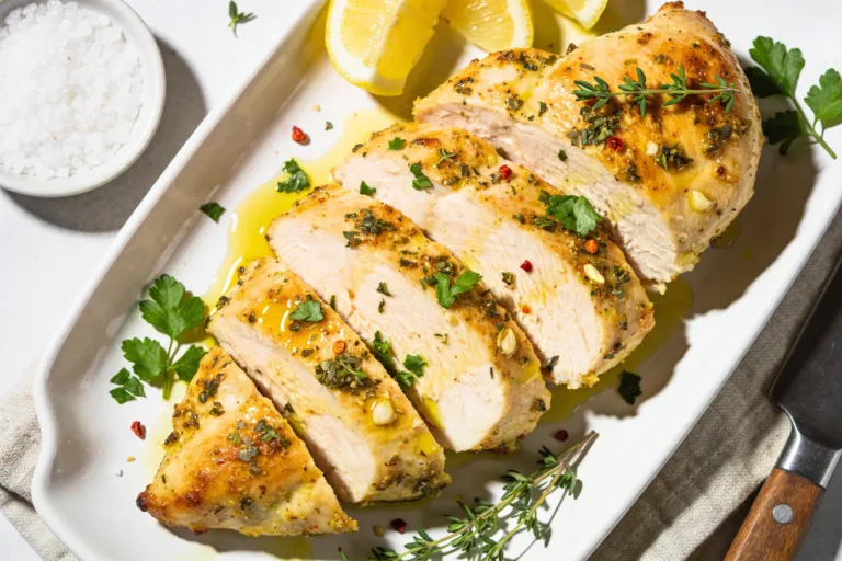 High Protein Garlic Herb Chicken