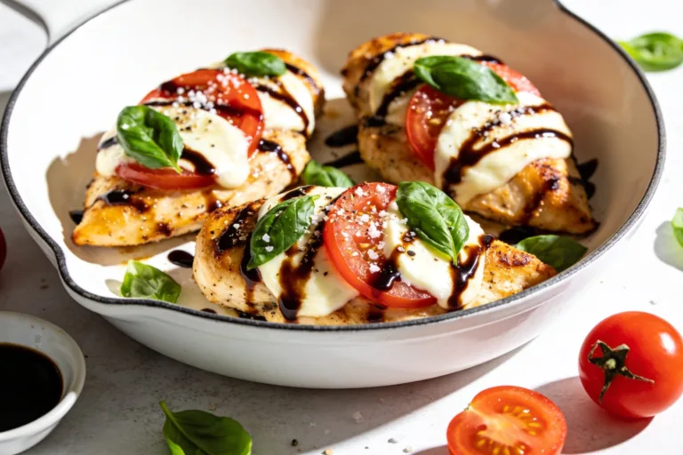 High Protein Caprese Chicken