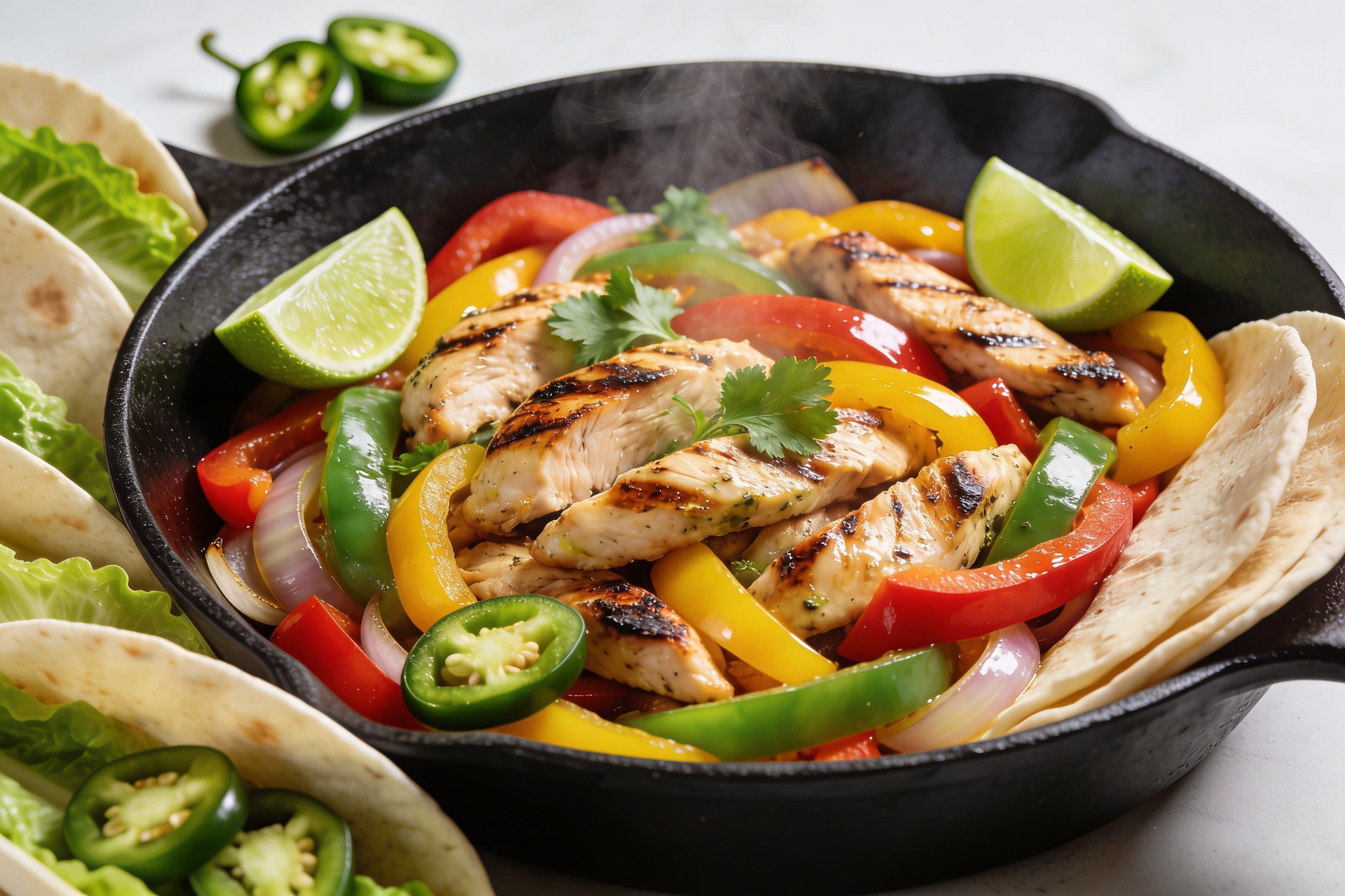 High Protein Chicken Fajitas