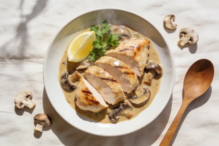 High Protein Chicken in Mushroom Sauce
