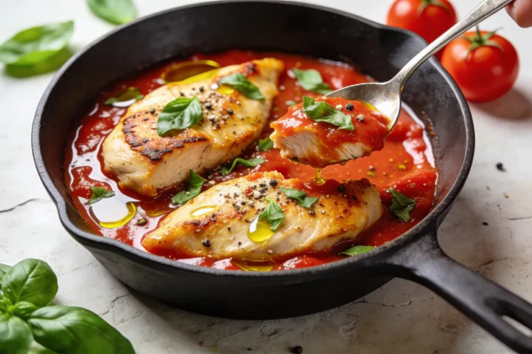 High Protein Chicken with Tomato Basil Sauce