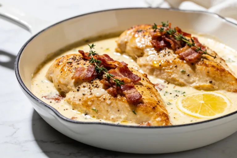 High Protein Creamy Bacon Chicken