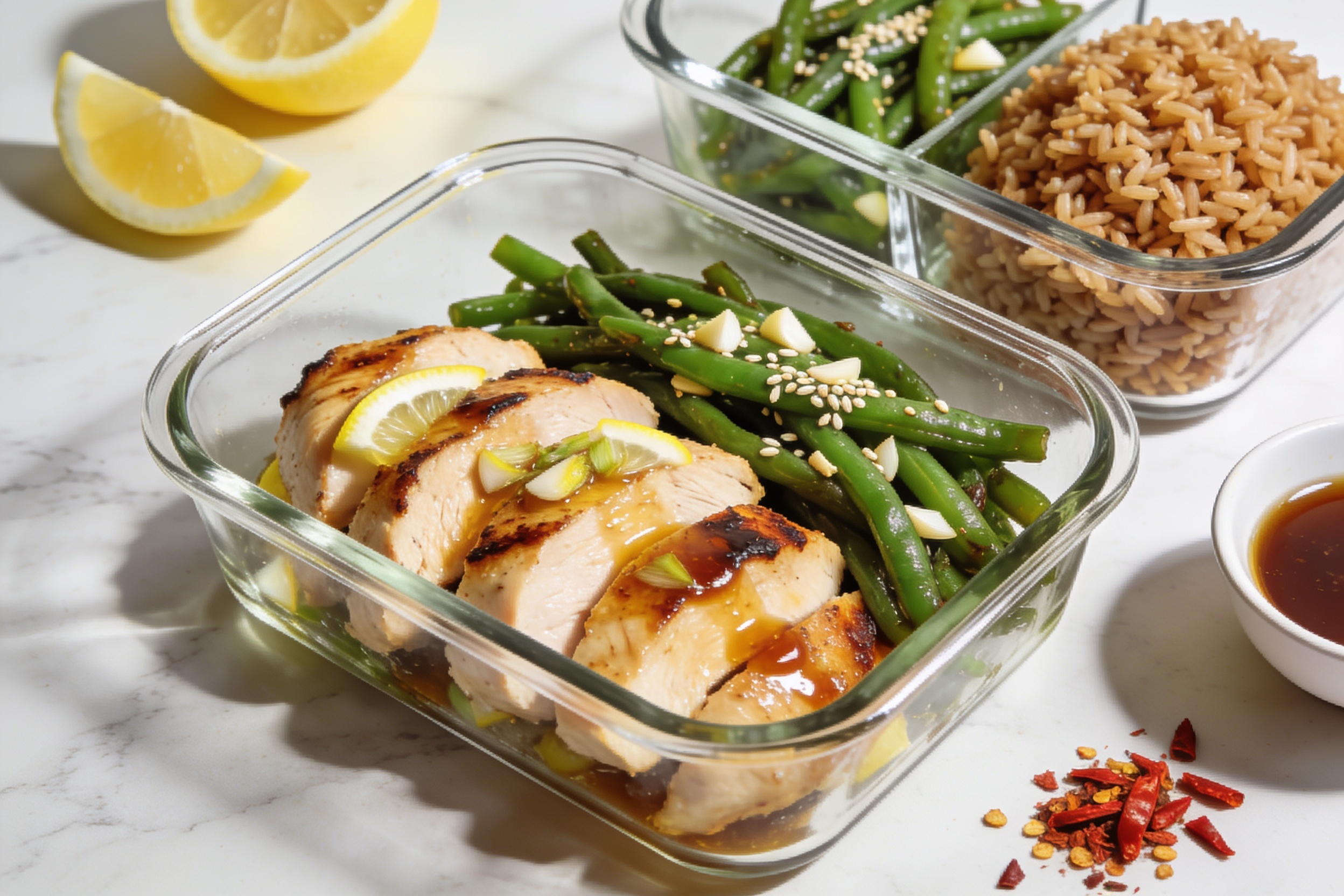 High Protein Chicken Green Bean Meal Prep