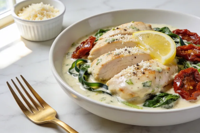 High Protein Creamy Tuscan Chicken Meal Prep