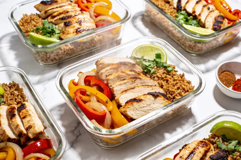 High Protein Chicken Fajita Meal Prep