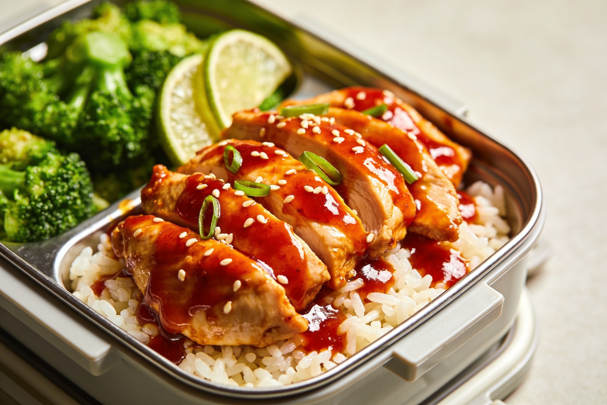 High Protein Sriracha Honey Chicken Meal Prep