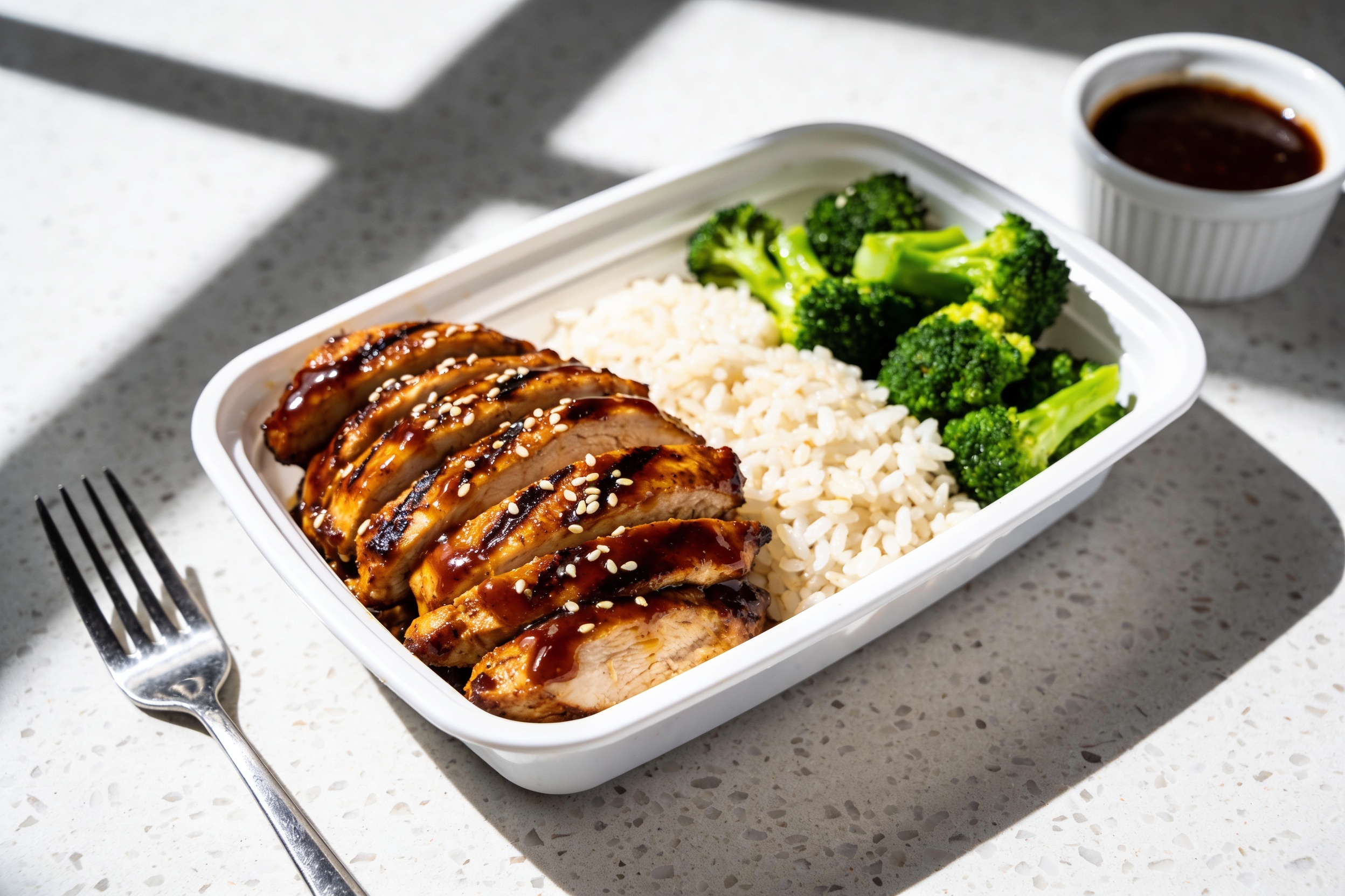 High Protein Sticky BBQ Chicken Meal Prep