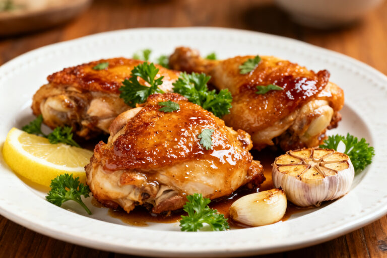 Honey Garlic Chicken Thighs – Sticky, Savory, and Weeknight Easy