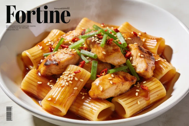 High Protein Honey Garlic Chicken Pasta