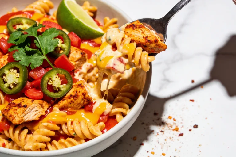 High Protein Chicken Taco Pasta