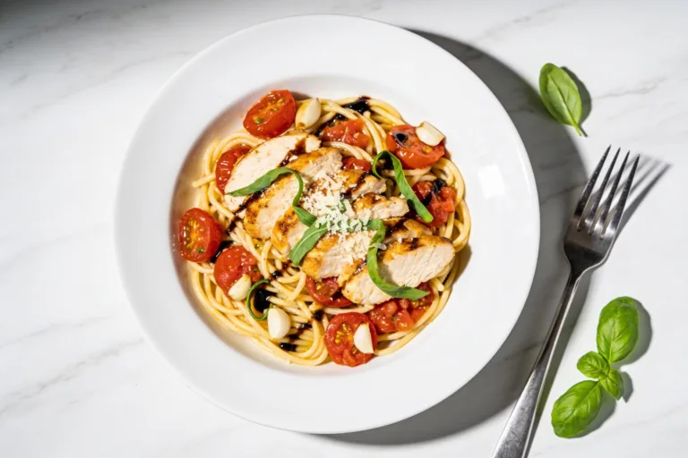 High Protein Chicken Bruschetta Pasta