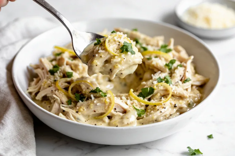 High Protein Crockpot Garlic Parmesan Chicken