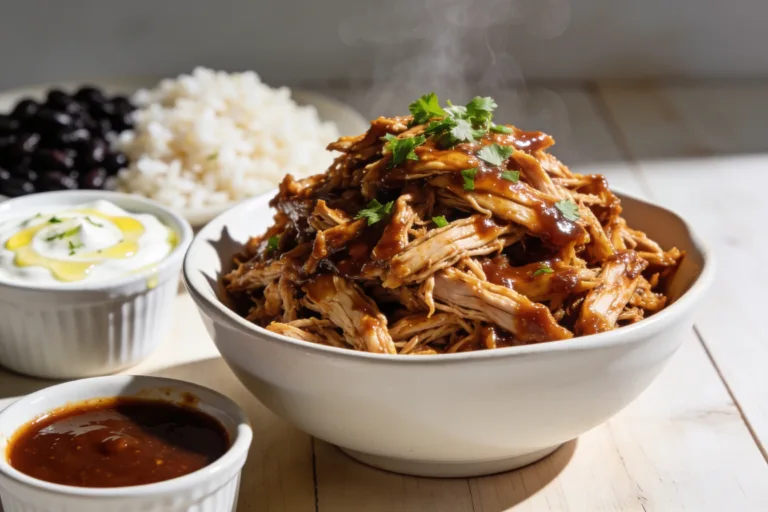 High Protein Crockpot BBQ Chicken