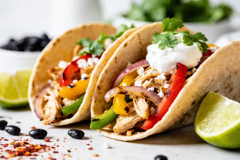 High Protein Crockpot Chicken Fajitas