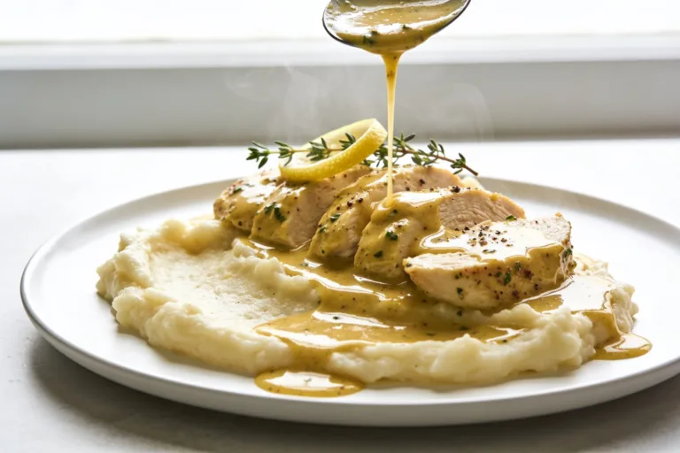 High Protein Crockpot Creamy Dijon Chicken