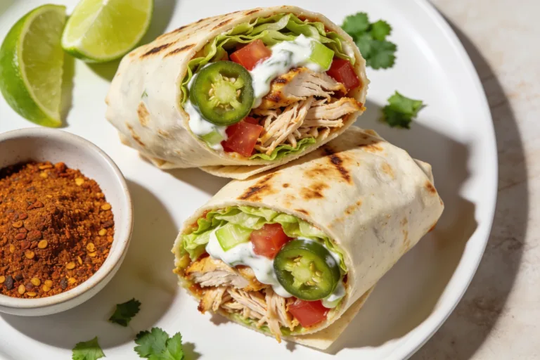 High Protein Rotisserie Chicken Taco Wraps